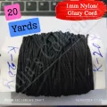 1mm Black Nylon Cord Satin String / Glazy Cord for Craft, Chinese Knotting, Necklaces, Bracelet Jewelry Making. 