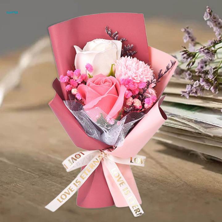 Soap%20Flower%20Bouquet%20Artificial%20Flower%20for%20Engagement%20Ceremony%20Anniversary%2015cm%20bean%20paste%20paper%20-%20Image%203