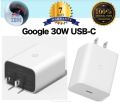 New  Google pixel - 30W USB-C Charger - Clearly White (ONLY ADAPTER). 