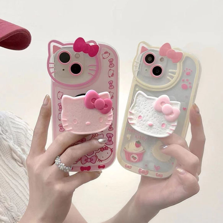 Sanrio Hello Kitty With Bracket Phone Case For iPhone 15 14 11 13