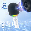 FIFINE Karaoke Microphone Wireless Bluetooth-compatible Handheld Mic with Built-in Speaker,Portable Singing Microphone for Party.