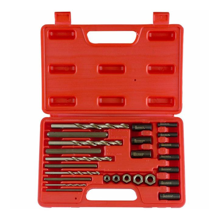 25Pcs Screw Extractor Drill Guide Set Remove Broken Screw Bolts Fastners