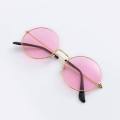 Aesthetic Pink Lens Eyewear Statement Round Sunglasses for Streetwear & Casual Fashion.