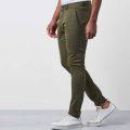 Slim-Fit Chino Gabardine Pants - Olive.