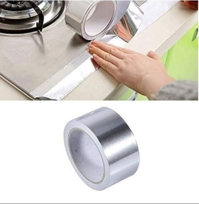 Multi-Purpose Strong Aluminium Foil Adhesive Tape Heat Resistant Aluminium Sealing Tape Insulation Tape Heavy Duty Premium Metal Roll Thermal