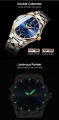 2023 New BINBOND Men's Watch Luxury Brand Business Gold Watch Waterproof Dual Calendar Luminous Stainless Steel Men's Quartz Wrist Watch.