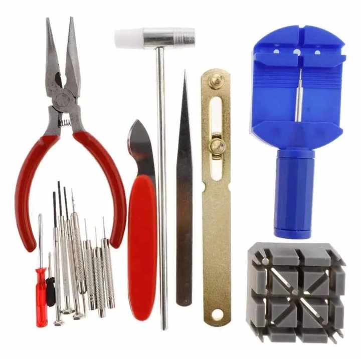 16pcs Watch Repair Tools Kits Accessories Set Adjustable Watch Link Pin Remover Watch Band Repair Tools,001