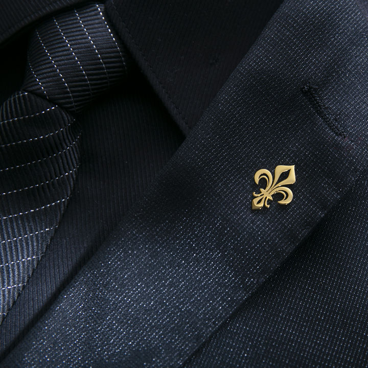【No-profit】 Tangula Classic Christian Holy Lily Flower Brooch Stainless Steel Men Shirt Suit Collar Badge Pins Vintage Jewelry