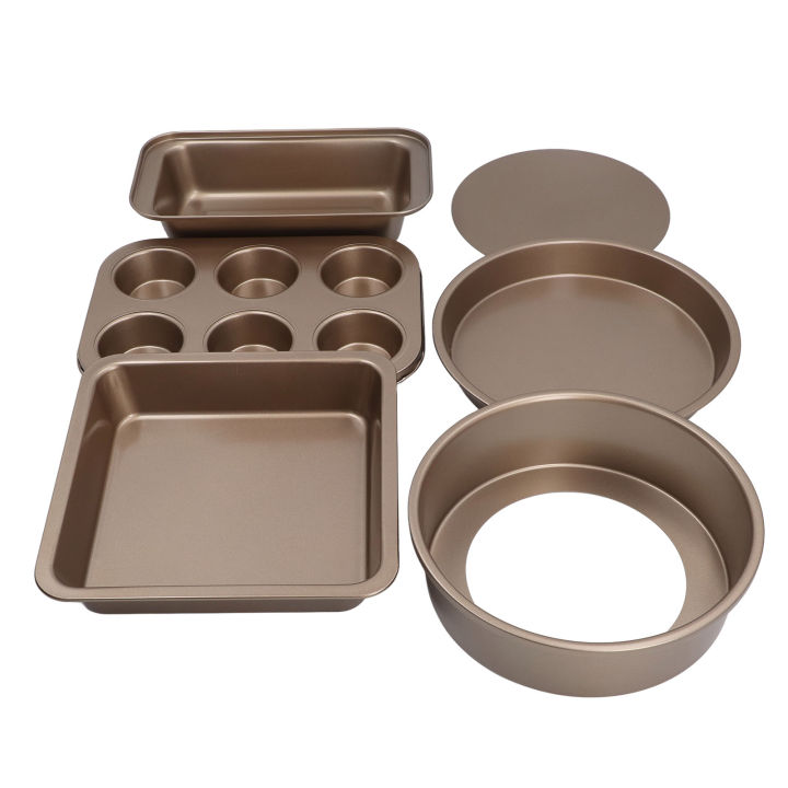 6x%20Baking%20Mold%20Set%20Loose%20Bottom%20Anti%20Stick%20Carbon%20Steel%20Cake%20Pizza%20Bread%20Pan%20HG%20-%20Image%204