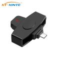 XT-XINTE USB-C CAC Smart Card Reader Memory ID Bank EMV Electronic Citizen SIM Backup Copy Connector Adapter for Mac OS Windows.