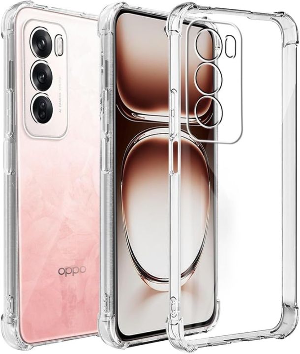Oppo Reno 12 Pro 5G Premium Silicone Case Crystal Clear Soft TPU Ultra-Thin Transparent Flexible Protective Mobile Phone Back Cover