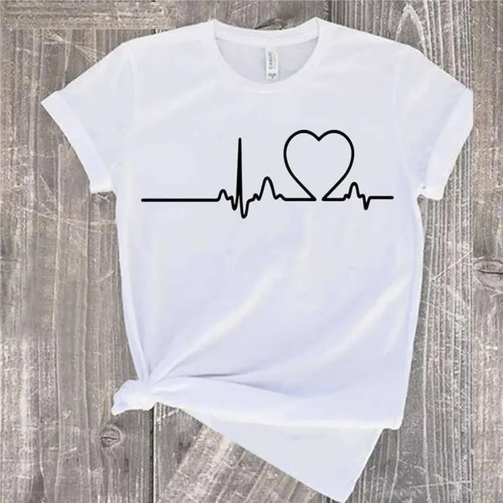 LOVE%20HEART%20BEAT%20Special%20New%20Design%20Summer%20&%20Casual%20White%20Short%20/%20Half%20sleeves%20Export%20Quality%20Best%20selling%20T%20shirt%20For%20Men%20-%20Image%202