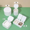 RHS Online Mini Desktop Plastic Storage Box For Stickers Clips Cotton Pad Accessories INS Button Storage Box. 