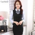 Office Lady Waistcoat Women Vest Gilet Professional Business Work Formal Suit Jacket Coat Female Clothes Fashion 2021 New XXL. 
