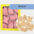 8pcs/10pcs Easter Cookie Cutters Cute Rabbit Egg Cookie Mold Biscuit Cutter 3D Cartoon Bunny Baking Tools Easter Party Decoration. 