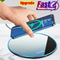 Wireless Charger Pad Stand Desktop Ultra-thin Mobile Phone Fast Charging Dock Station For iPhone 15 14 13 12 Samsung Note Xiaomi. 