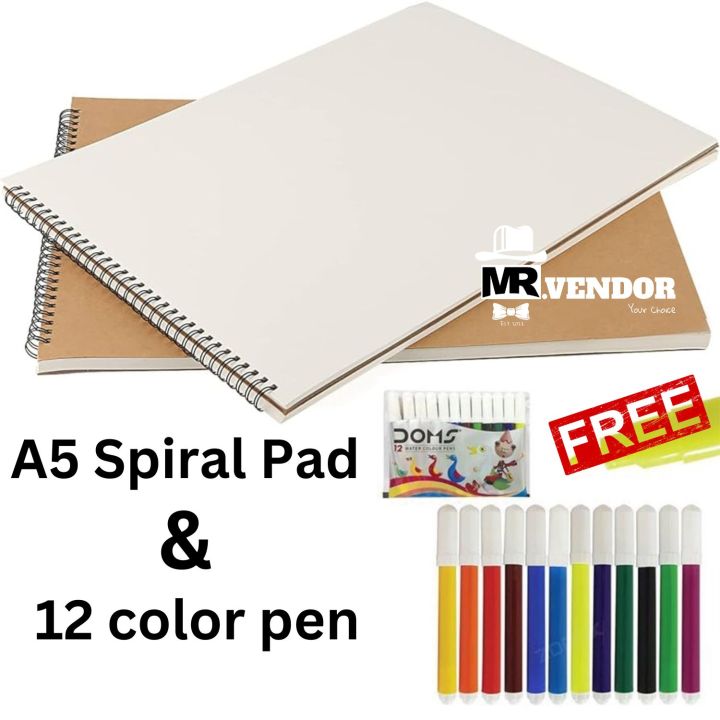 Sketch Book/sketch pad Cartridge Paper And Water Color Pen set