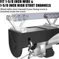 2Pcs Hoist Trolley Assembly for PA200-1000 Electric Hoist, 8 Wheels Trolley Assembly for 1-5/8Inch Strut Channels.