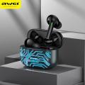 Awei T29 Pro Bluetooth 5.1 IP67 Waterproof TWS Gaming Earbuds With RGB Color Lighting Charging Case. 