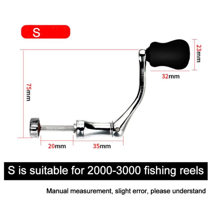 Spinning Reel Handle Metal Fishing Spinning Reel Crank Handle Rotatable Grip
