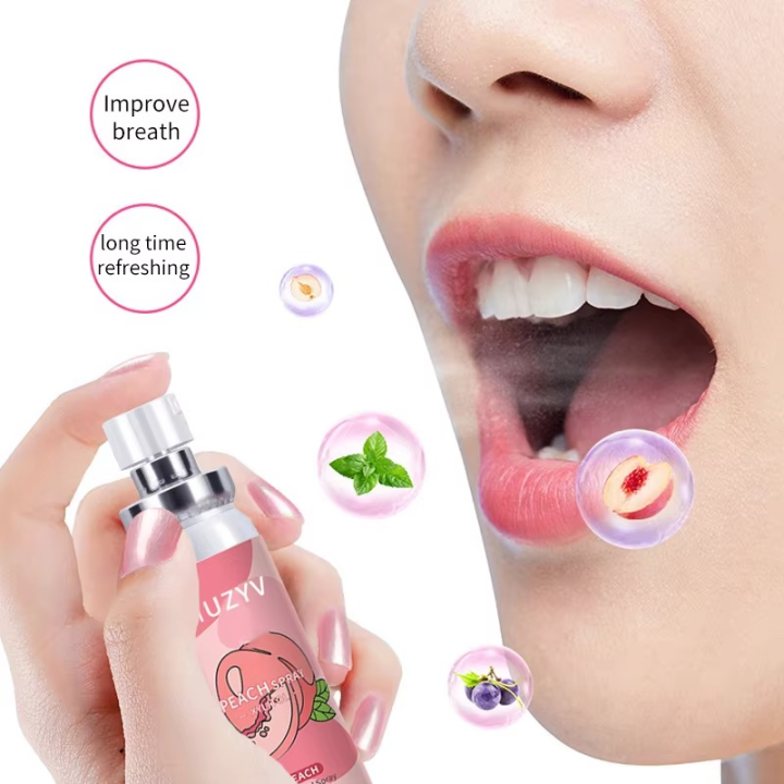 Portable Fruit Mouth Spray Breath Freshener Long Lasting Fresh Breath Fruit Mouth Freshener Spray in 20 ml
