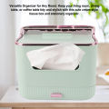 Tissue Box Organizer Multifunctional Tissue Box Holder PP Plastic for Living Room for Vanity. 