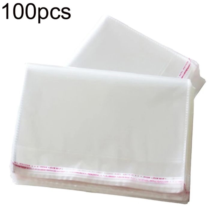 【Cathery Baby Store】50pcs Self Adhesive Plastic Bags Transparent Bag Self-Adhesive Jewelry Packaging