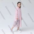 Non disposable thickened EVA kids raincoat wholesale outdoor mountaineering boys and girls fashion transparent raincoat poncho.