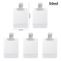 5Pcs Portable Dispenser Bag For Cosmetic Lotion Shower Gel Shampoo Facial Cleanser Reusable Outdoor Travel Leakproof Packing Bag.