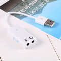 White USB 2.0 Channel Virtual 7.1 effect Xear 3D Audio Sound Card Adapter For XP. 