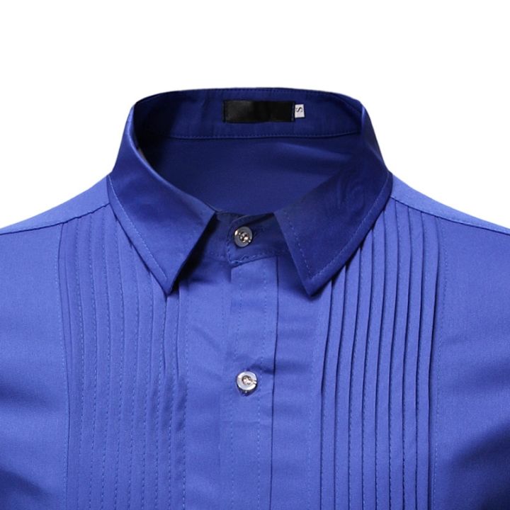 Royal%20Blue%20Wedding%20Tuxedo%20Shirt%20Men%202023%20Brand%20Fashion%20Slim%20Fit%20Long%20Sleeve%20Mens%20Dress%20Shirts%20Business%20Casual%20Chemise%20Homme%20-%20Image%203