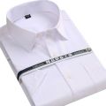 Summer Short Sleeve square collar regular fit oversize S to 8xl solid plain/twill formal business men dress shirts.