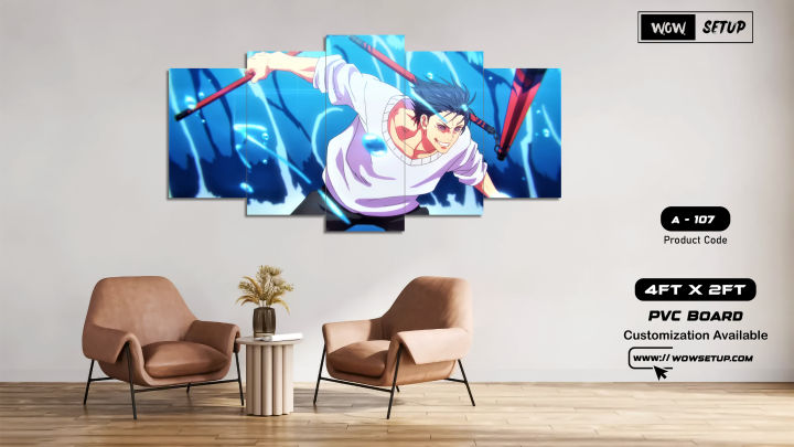 5%20Part%20Wallboard%205Pcs%20In%201%20Set%20Wall%20Canvas%20Art%20Ready%20to%20Hang%20for%20Living%20Room%20or%20Bedroom%20Home%20Decoration%20On%20Wall%20Canvas%20Painting%20Wall%20Anime%20Wallboard%20-%20Image%204