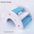 Pet Hamster Toys Wooden Rainbow Bridge Seesaw Swing Toys Small Animal Activity Climb Toy DIY Hamster Cage Accessories.
