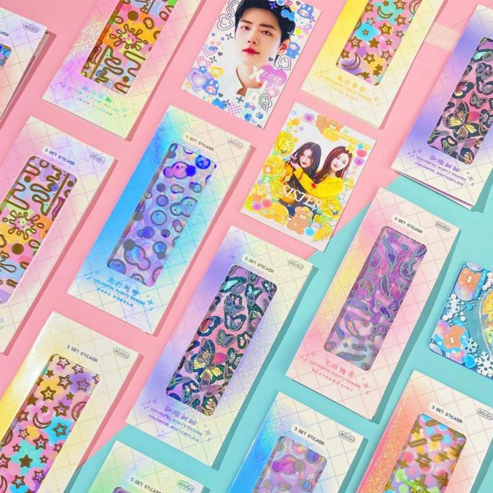 RHS Online 3PCS Colorful Party Series PVC Stickers Waterproof Album ...