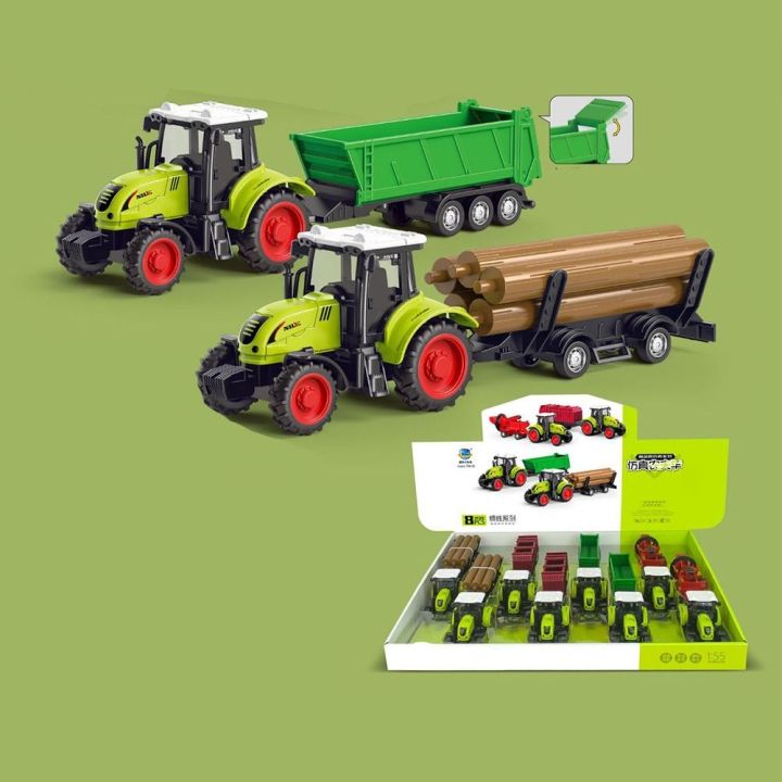 【Funny Bunny Toy Store】Plastic Inertia Agricultural Engineering Interesting Simulation Model Simulation Transport Vehicle Education Toy Rice Truck Construction Boys