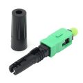 Practical product 10pcs Ftth Embedded Quick Connector SC/APC Green Plastic Fiber Optic Connector. 
