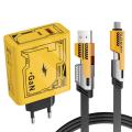 Real 51W PD GaN Fast Charging Adapter QC3.0 USB with 65 Watt 4in1 PD Cable Combo.