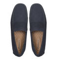 Maverick Dark Navy Nubuck Leather Loafer for Men. 