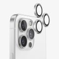 For Appe iphone 15 Pro / iphone 15 Pro Max Camera Lens Protector Tempered Glass Screen Protector, Anti-Scratch Premium Tempered Glass Film Aluminum Alloy 3D Lens Ring Cover for iphone 1 Set (Natural Titanium / Black / Blue / White).