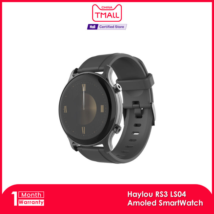 Haylou RS3 LS04 Smart Watch Fashion 1.2 inch AMOLED Screen 14 Sports Modes Smartwatch 5ATM waterproof Global Version