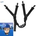Hard Hat Chin Strap Safety Chin Strap with Buckle with Chin Cup Easy to Install Durable for Construction Hard Hat Replacement Part , Black.