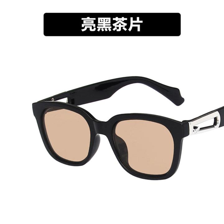 Back shape buckle decoration William Chan sunglasses Korean