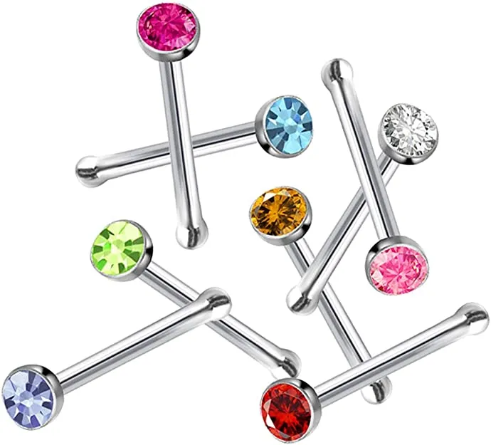 Stainless%20Steel%20Nose%20Pin%20(5%20Pcs%20White%205%20Pcs%20Colorful%20)%2010Pcs%20-%20Image%204