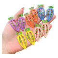 Candy Color Hairpin Cute Hollowed Children's Hair Accessories Lightweight Carrot Design BB Clip for Wear Kids Styling Girls'.