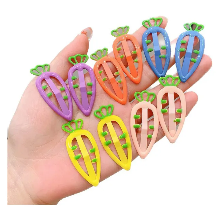 Candy%20Color%20Hairpin%20Cute%20Hollowed%20Children's%20Hair%20Accessories%20Lightweight%20Carrot%20Design%20BB%20Clip%20for%20Wear%20Kids%20Styling%20Girls'%20-%20Image%204