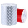 2 pcs 50mm × 3 meter Reflector Tape Security Marking Tape White & Red.
