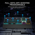 AULA F2058 Mechanical Gaming Keyboard esports game macro programming keyboard Wired Mixed Backlight Keyboard for Game Laptop PC. 