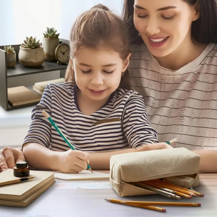 Natural%20Fiber%20Pencil%20Case%20Ins%20High-value%20Cute%20Girl%20Student%20Makeup%20Bag%20Large%20Capacity%20Stationery%20Storage%20Bag%20-%20Image%203