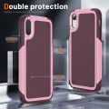 lthmy for iPhone XR Phone Case Heavy Duty Hybrid 2 in 1 Hard PC Soft TPU Shockproof Case.
